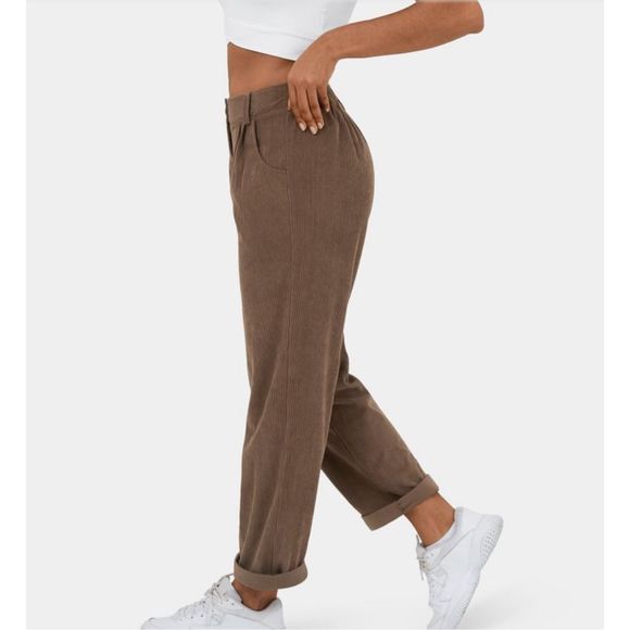 Halara Corduroy Casual Pants Cocoa Brown Size S - Picture 5 of 13